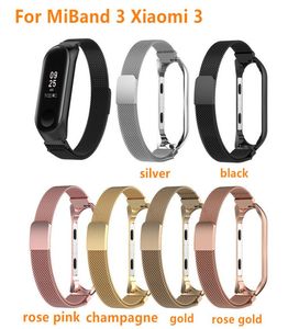 Correa de muñeca Milanese Loop para Xiaomi Mi Band 3 Mi Band 4 bandas de Metal pulsera correas de reloj inteligente cinturón de acero inoxidable para xiaomi 7667139