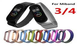 Milanese magneetriem voor Xiao Mi Mi Band 4 3 roestvrijstalen horlogeband voor Xiaomi polsband vervanging metalen armband MIBAND 4 44400 TKNE