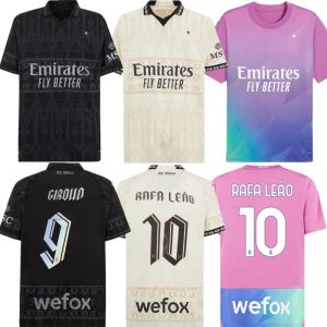 MilanS Cuarta versión ligera y oscura Camisetas de fútbol 2023 24 25 Hogar visitante Tercero THEO GIROUD TONALI PULISIC RAFA LEAO Hombres Kit AC Camisetas de fútbol Kit de hombres