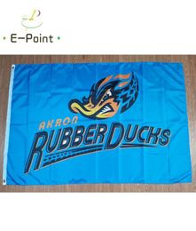 MiLB Akron – drapeau en caoutchouc, 3x5 pieds (90cm x 150cm), bannière en Polyester, décoration volante, maison, jardin, cadeaux festifs, 6724900