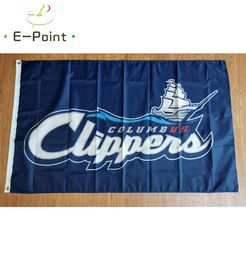Milb Columbus Clippers Flag 35ft 90cm150cm Polyester Banner Decoration Flying Home Garden Cadeaux festives1936271