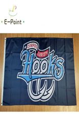 MILB Corpus Christi Hooks Flag 35ft 90cm150cm Panalador de poliéster Decoración Voladora Jardín de casa Regalos 7106103