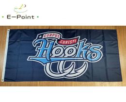 MILB Corpus Christi Hooks Flag 35ft 90cm150cm Panalador de poliéster Decoración Voladora Jardín Home Gifts1789995