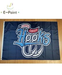 Milb Corpus Christi Hooks Flag 35ft 90cm150cm Polyester Banner Decoration Flying Home Garden Festive Cadeaux 2172426