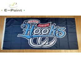 MILB Corpus Christi Hooks Flag 35ft 90cm150cm Panalador de poliéster Decoración Voladora Jardín de casa Regalos 8921626