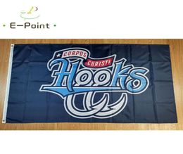 MILB Corpus Christi Hooks Flag 35ft 90cm150cm Panalador de poliéster Decoración Voladora Jardín de casa Regalos 5546894