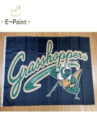 Milb Greensboro Grasshoppers Flag 35ft 90cm150cm Polyester Banner Decoration Flying Home Garden Cadeaux festives1124815