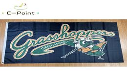 Milb Greensboro Grasshoppers Flag 35ft 90cm150cm Polyester Banner Decoration Flying Home Garden Cadeaux festives 4327635