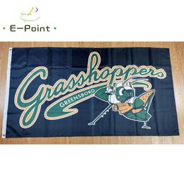 Milb Greensboro Grasshoppers Flag 35ft 90cm150cm Polyester Banner Decoration Flying Home Garden Cadeaux festifs 6238912
