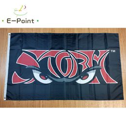 MiLB Lake Elsinore Storm Flag 3 * 5ft (90cm * 150cm) Polyester Bannière décoration volant maison jardin Cadeaux de fête