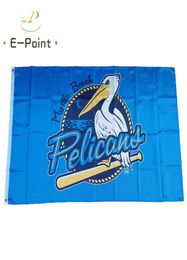 Milb Myrtle Beach Pelicans Flag 35ft 90cm150cm Polyester Banner Decoration Flying Home Garden Cadeaux festives4491649