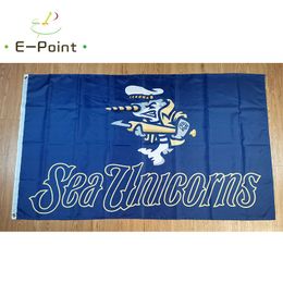 MILB Norwich Sea Unicorns Flag 3x5ft 90cmx150cm polyester Banner Decoratie Flying Home Garden Feestelijke geschenken