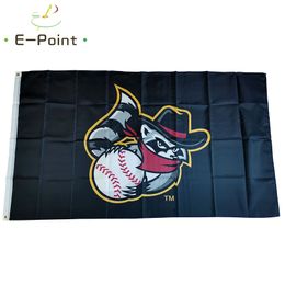 MiLB Quad Cities River Bandits Drapeau 3 * 5ft (90cm * 150cm) Polyester Bannière décoration volant maison jardin Cadeaux de fête