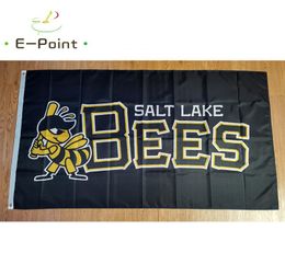 Milb Salt Lake Bees Flag 35ft 90cm150cm Polyester Banner Decoration Flying Home Garden Cadeaux festifs1564408