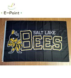 Milb Salt Lake Bees Flag 35ft 90cm150cm Polyester Banner Decoration Flying Home Garden Cadeaux festifs 7662142