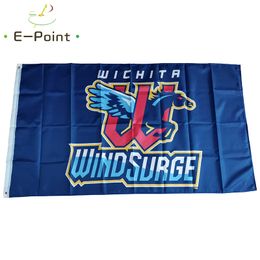 MILB Wichita Wind Surge vlag 3 * 5ft (90 cm * 150cm) Polyester Banner Decoratie Flying Home Garden Feestelijke geschenken