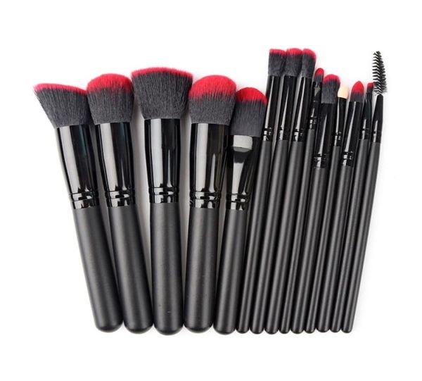 Mileegirl 14 pièces ensemble de pinceaux de maquillage noir poudre de Contour fondateur sourcil ombre Base brosse haut doux cosmétique Kwasten maquillage Set4801735