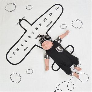 Milepost Deken Baby Foto Achtergrond Creative Number Time Pattern Dust Proof Dekens Soft Comfort Babies Levert Tapijt 19FDA FF