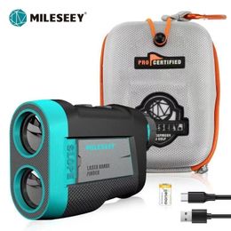 Mileseey PF260 Golfafstand Laser Rangefinder met helling Vibratie Magnetisch oplaadbaar voor golfjachtreizen 240426