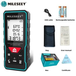 Mileseey télémètre Laser professionnel Trena X5X6 40M 60M 80M 100M télémètre de précision numérique Rechargeable ruban à mesurer 240109