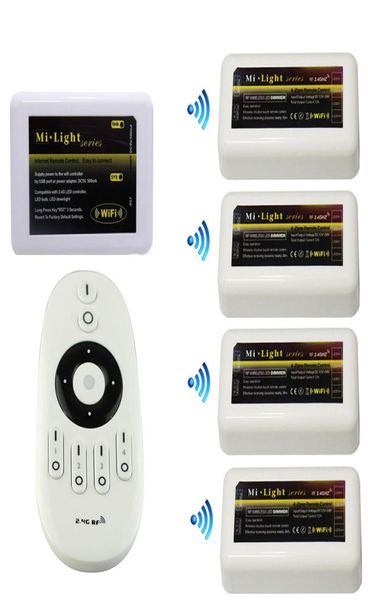 Milight WIFI 24G LED Dimmer Switch 12V 24V 4 Zone Group para un solo color SMD 5630 5050 3528 LED Strip Light Lampada Remote Contr4374864