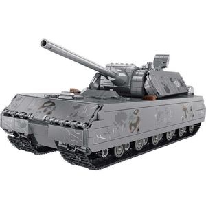 Militaire 2127pcs Duitse Panzer VIII Maus Tank Bouwsteen Leger Soldaat Leopard 2 Main Battle Bricks Kinderen Kinderen speelgoed Geschenken Q0624