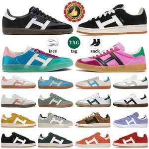 2023 Originals Vegan Gazelle Casual Chaussures Camups 00s Plate-forme Scarpe White Gum Collegiate Green Team Black Real Red Mens Shoes Designer