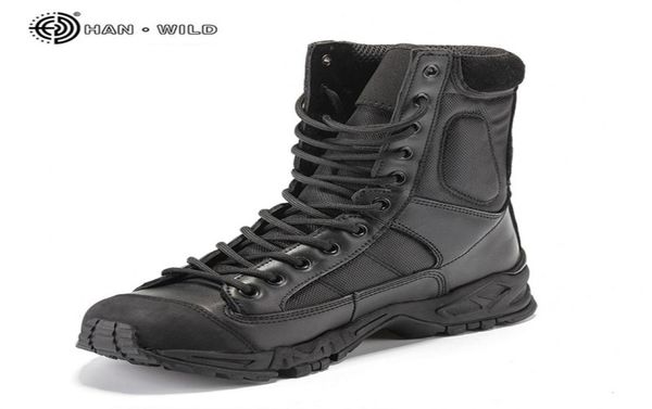 Botas del ejército militar hombres Combate de cuero negro Combate Combate Zapatos Invierno Hombre tactical Boot de botín Man talla grande 2108306835274