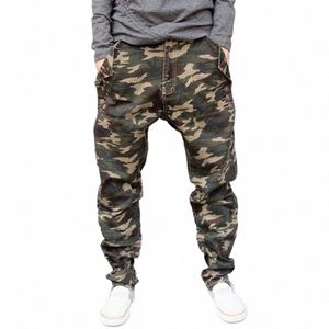 Militaire Legergroen Camoue Cott Merk Broek Losse Harembroek Heren Joggers Hiphop Kleding Elastische Jeans Big Size 47UE #