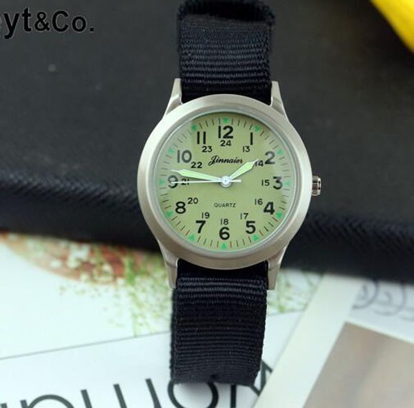 Reloj militar de lona para hombre, reloj de pulsera de cuarzo deportivo de aleación, reloj de pulsera de nailon resistente al agua para hombre, reloj luminoso con manecillas