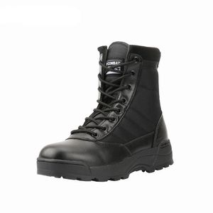 Bottes militaires hommes chaussures de sécurité de travail armée bottes de Combat noires hommes chaussures désert femme