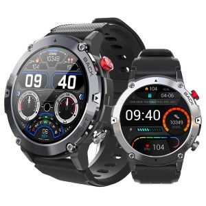 Militaire C21 Smart Watch Men Bluetooth Call Fitness Tracker 5ATM Waterdichte Sport Pols Smartwatch voor iPhone Android Telefoon 2023