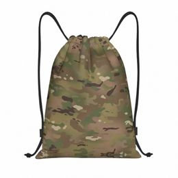 Modèle de camouflage militaire Sac à dos à cordon de sport Sac de sport pour hommes Femmes Armée Tactique Camo Shop Sackpack N0dG #