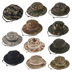 Camouflage militaire caché Jungle chasseur chapeau à large bord hommes casquettes seau chapeau en plein air chapeau anti-soleil Camping randonnée tête Wear8488381