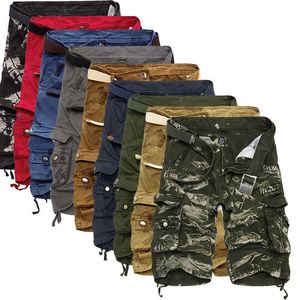 Militaire Cargo Shorts Hommes Summer Camouflage Pur Coton Marque Vêtements Confortable Tactique Camo 210714