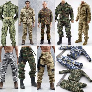 Figurines militaires 1/6 Homme Soldat Vêtements Armée Tactique Combat Militaire Uniforme Jungle Camouflage Manteau Pantalon Modèle Pour 12 '' Action Figure Corps 230808