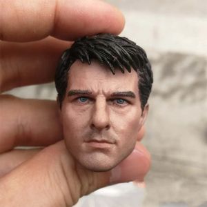 Figuras militares 1/6 La escultura de cabeza masculina de Tom Cruise es adecuada para juguetes de 12 pulgadas, modelos de soldados masculinos, esculturas de muñecos y esculturas de cabeza 231009