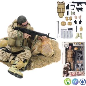Militaire figuren 12''Navy Seals Amerikaanse militaire soldaten Special Forces Army Man Action Figures Play Set-Digital Desert Camouflage 230729