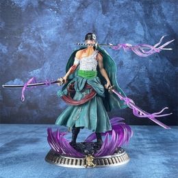 Figurines militaires Anime Figure Bath Blood Roronoa Zoro PVC 21cm Action Figure Collection Exquis Modèle Cadeaux D'anniversaire Figurine 230803