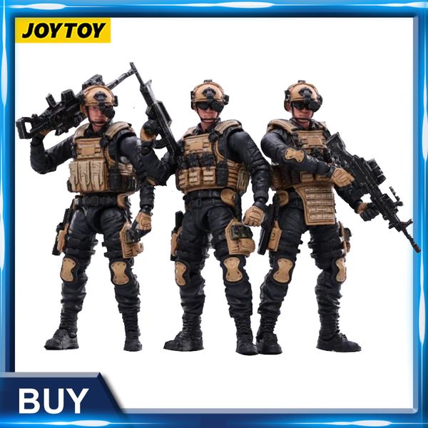 Figuras militares JOYTOY 1/18 10,5 cm figura de acción PAP soldados militares figuritas colección modelo juguete regalo de cumpleaños artículo 230818