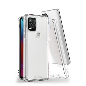 Coques anti-chute de qualité militaire Coque antichoc en acrylique transparent pour MOTO Edge 20 Lite E7 G8 Power E Z3 Play P30 G Stylus 2021 G9 Plus One Fusion G30 G50 NOE 5G ACE