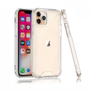 Étuis transparents anti-chute de qualité militaire Housse antichoc en TPU acrylique transparent pour OnePlus 9 Pro Nord N10 N100 N200 5G LG Stylo 6 7 Velvet K22 K52 K92 K31 K51 K61 Harmony 4