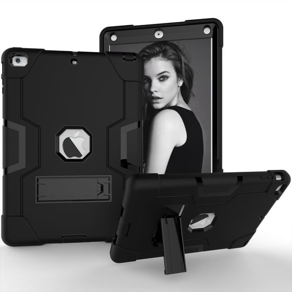 Funda de armadura resistente militar para iPad Air de 9,7 pulgadas, funda de plástico para tableta con soporte de silicona a prueba de impactos