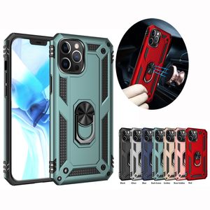 Militaire hybride pantserringstandaard Katsels Magnetische auto Montage Schokbestendige anti-fall robuuste omslag voor iPhone 14 13 12 11 Pro XR XS Max X 8 7 Plus Samsung A04 A14 5G A54 S23 Ultra