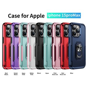 Commuter Militaire Hybrid Armor Ring Stand Cases Magnetische autohouder voor iPhone 15 14 13 Pro Max 12 11 XR XS 8 Plus Samsung S20 S21 FE S22 S23 Ultra A04 A04S A03S A14 A34 A54 A24