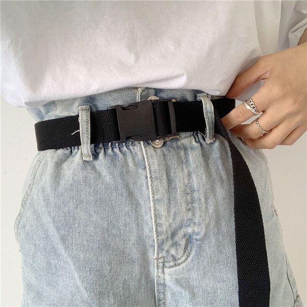 Ceinture militaire pour hommes et femmes, boucle en plastique, en toile, pour voyage en plein air, ceinture tactique, pantalon Jeans décontracté, unisexe