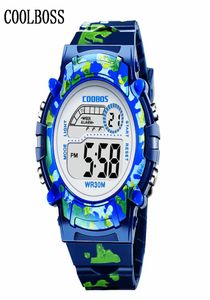 Militair marineblauw Children039s horloge kinderen LED digitaal polshorloge Brave Faith jongen meisje wekker baby cadeau voor student 3134541276