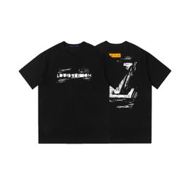 Diseñadores Camiseta para hombres Lvity Clothing en blanco y negro Marcas famosas Camas de manga corta Hip Hop Streetwear camiseta de diseñador VG067
