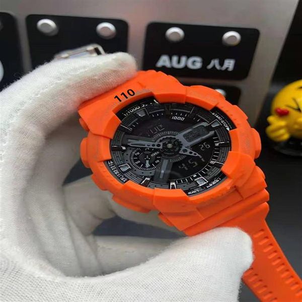 Sports militaires Hommes Montres Analogique Numérique Led G110 Résistant Aux Chocs Montres Hommes Électronique Silicone Montre Cadeau Boîte Montre De294a