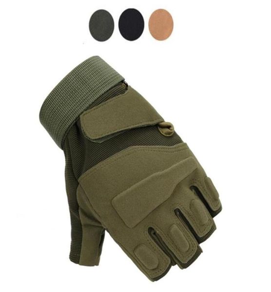 Guantes tácticos militares medio dedo para hombre mecánico Navy Seals equipo de ciclismo del ejército Delta Force 4544665